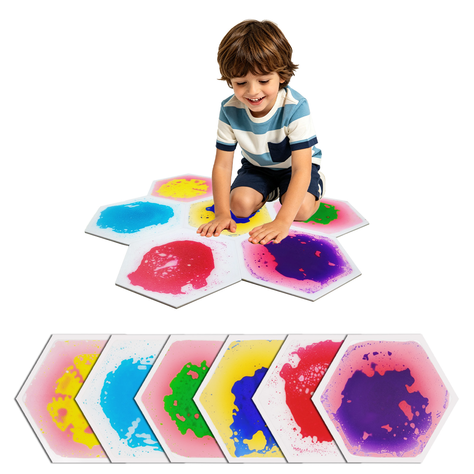 Sports Equipment 3 Year Old - Thickened Hexagon Flowing Liquid Flooring, Toddler